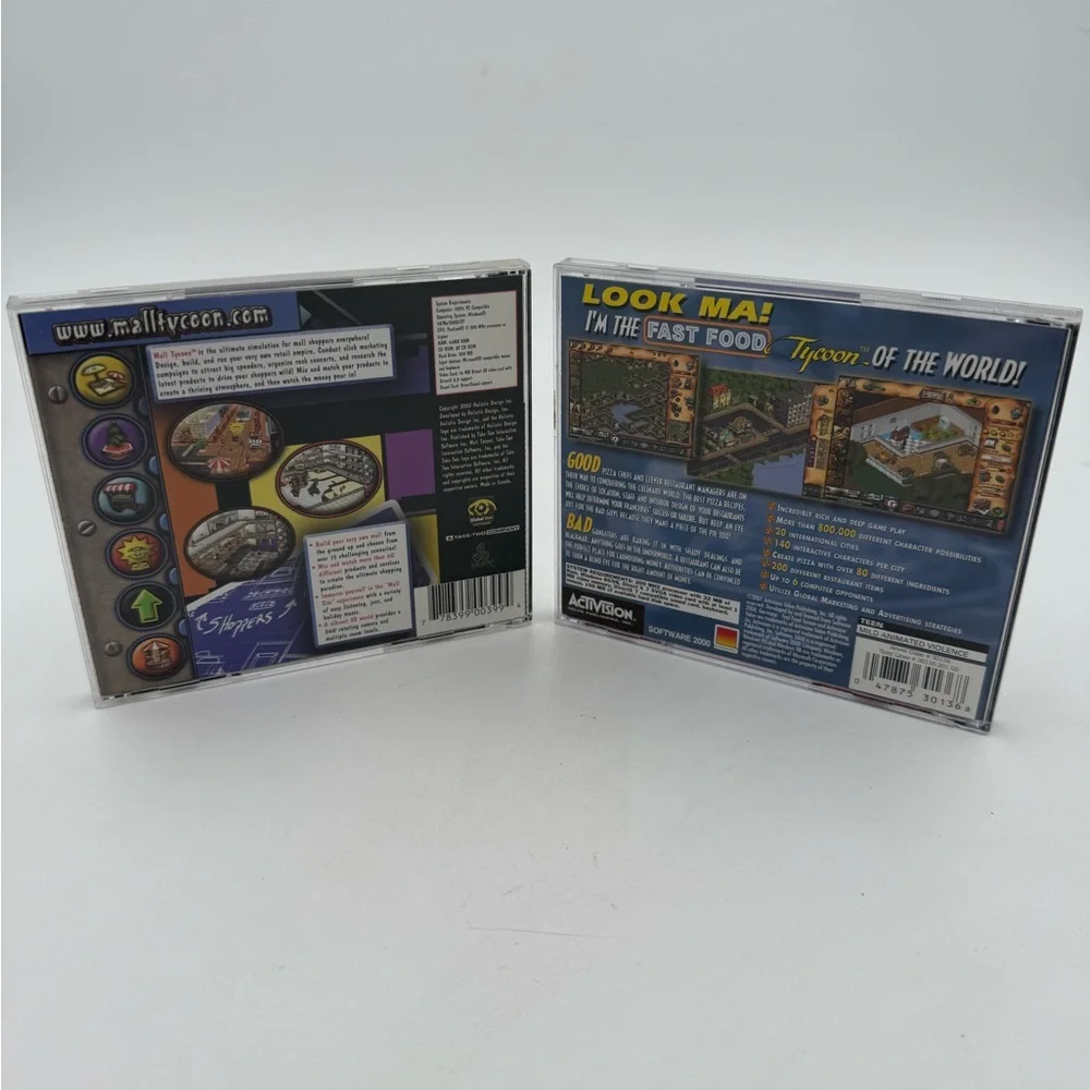 Fast Food Tycoon & Mall Tycoon PC set